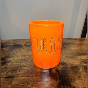 Rae Dunn Halloween Cursed ceramic candle holder